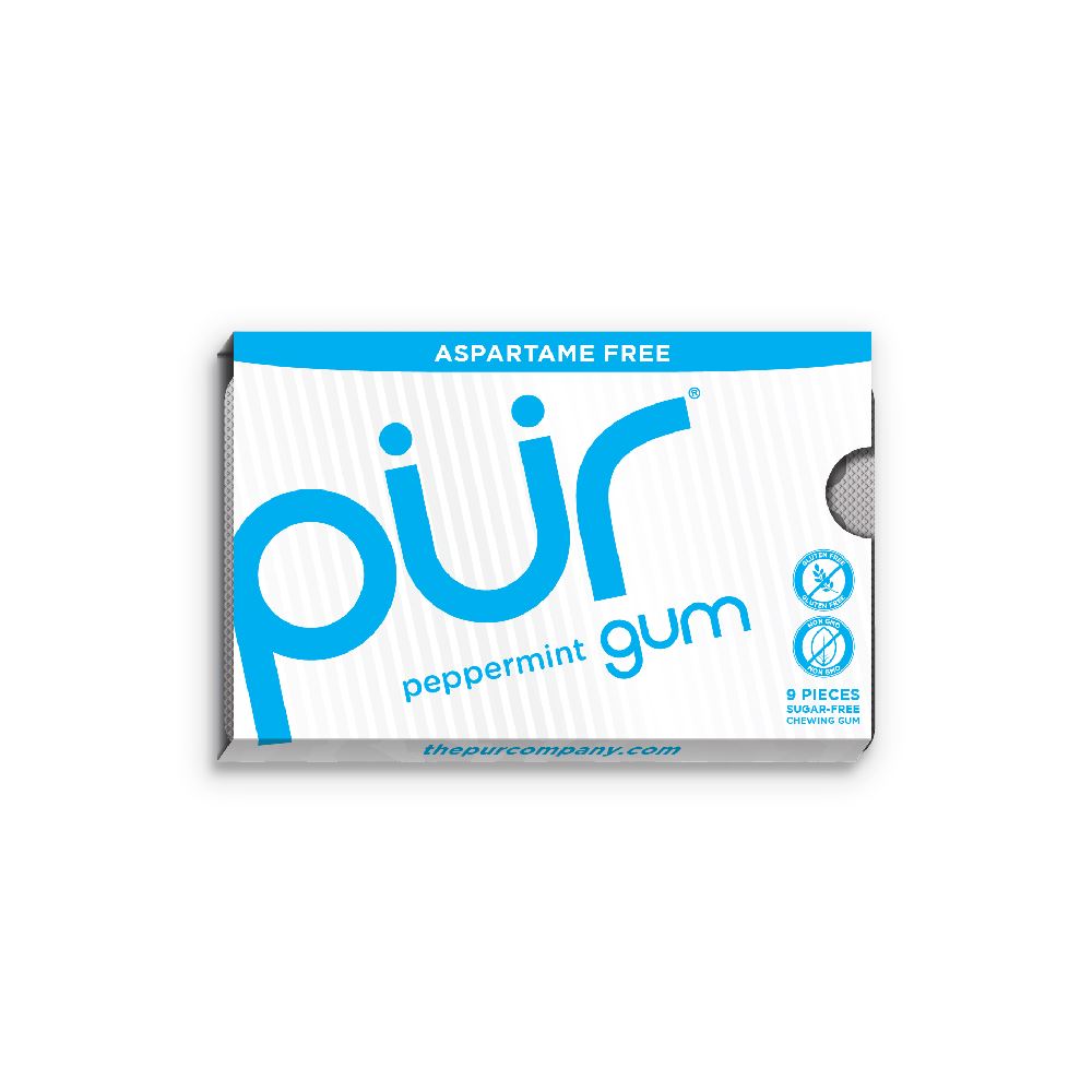 Pur Gum ASPARTAME FREE - PUR Gum Peppermint Blister Pack 9 Pieces