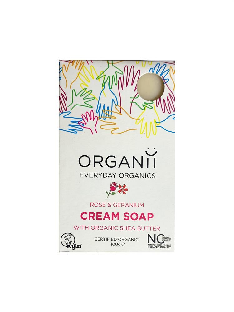 Organii Rose & Geranium Cream Soap 100g