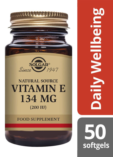 Solgar Natural Source Vitamin E 134 mg  (200 IU) - 50 Softgels