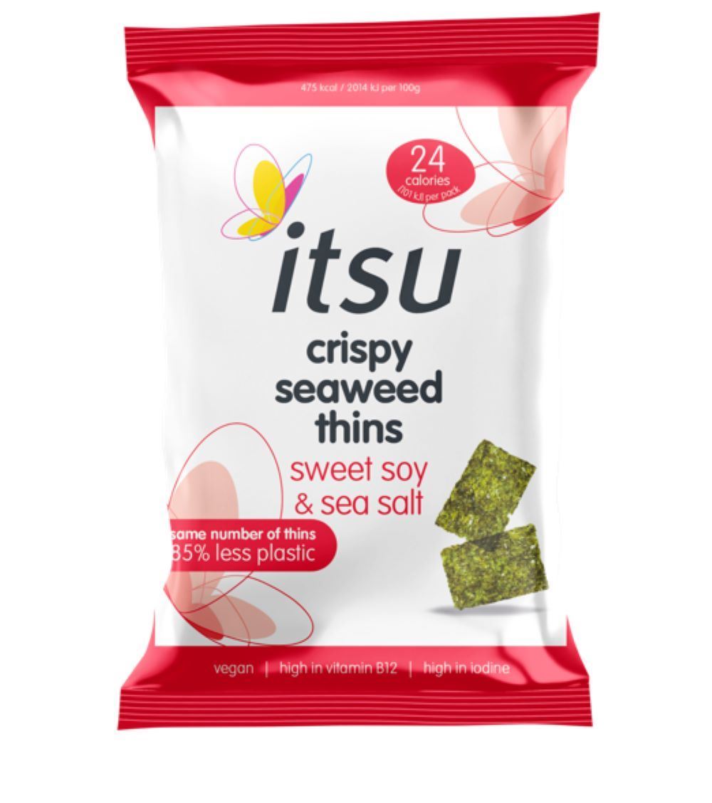 Itsu Sweet Soy & Sea Salt Crispy Seaweed Thins 5g - 20 Pack
