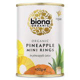 Biona Mini Pineapple Rings in Pineapple Juice Organic 400g