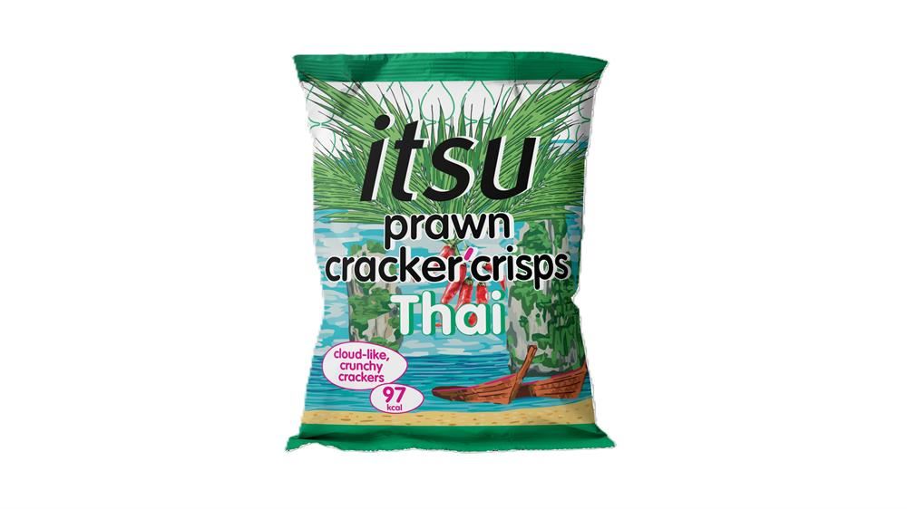 Itsu Thai Sweet Chilli Prawn Cracker Crisps Snack Bag 19g - 24 Pack