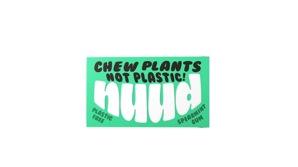 NUUD Spearmint Plastic Free Sugar Free Chewing Gum 18g