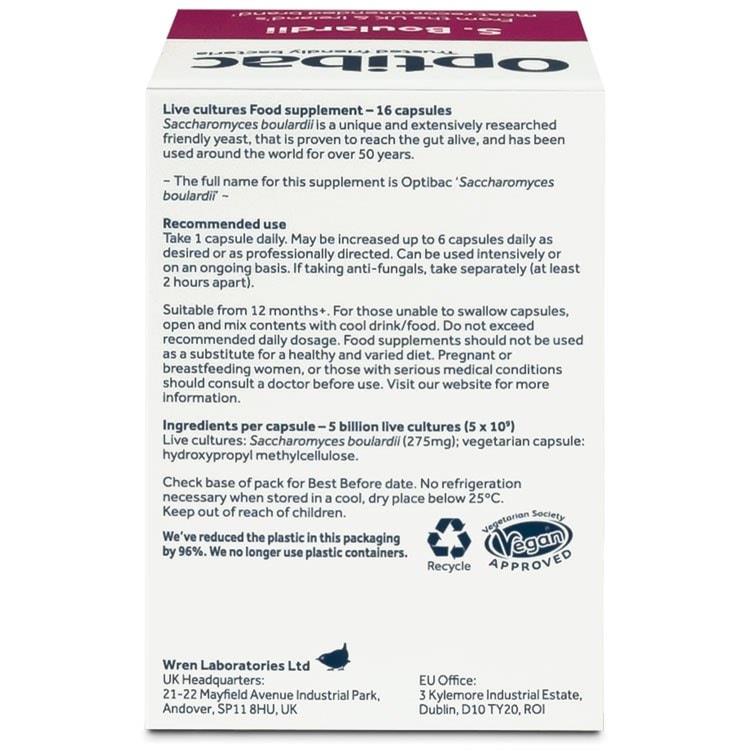 Optibac Probiotics S.Boulardii 16 capsules