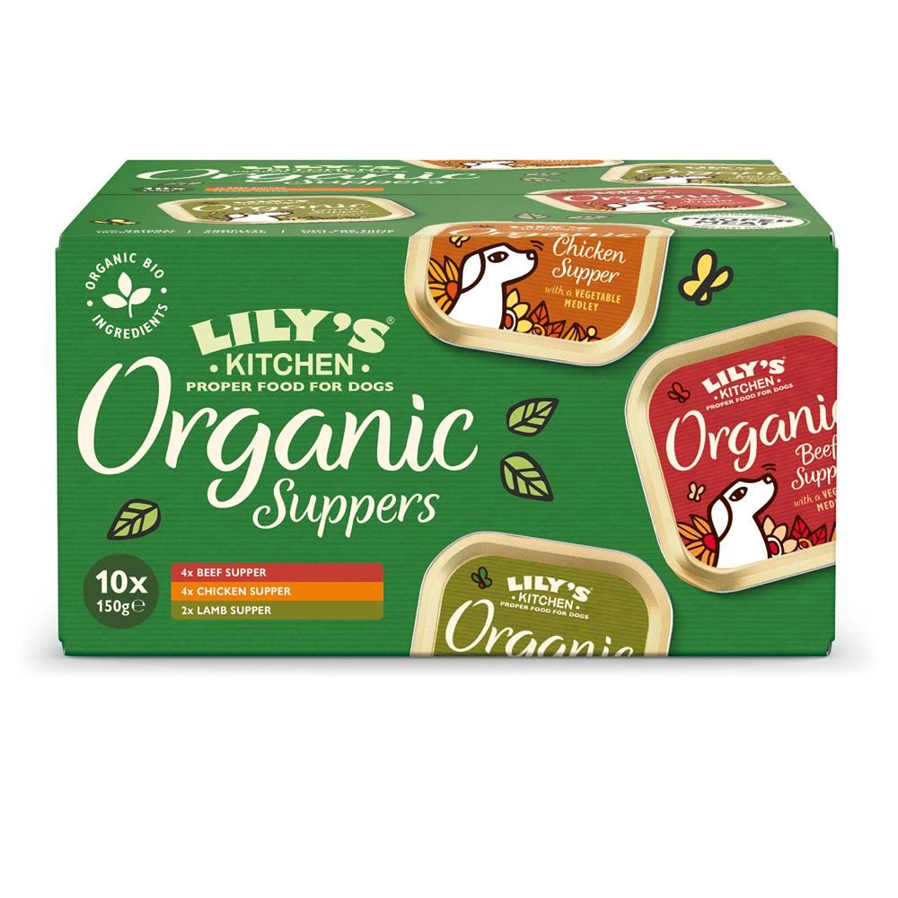 Lilys Kitchen Organic Dog Supper Selections Multipack 10x 150g