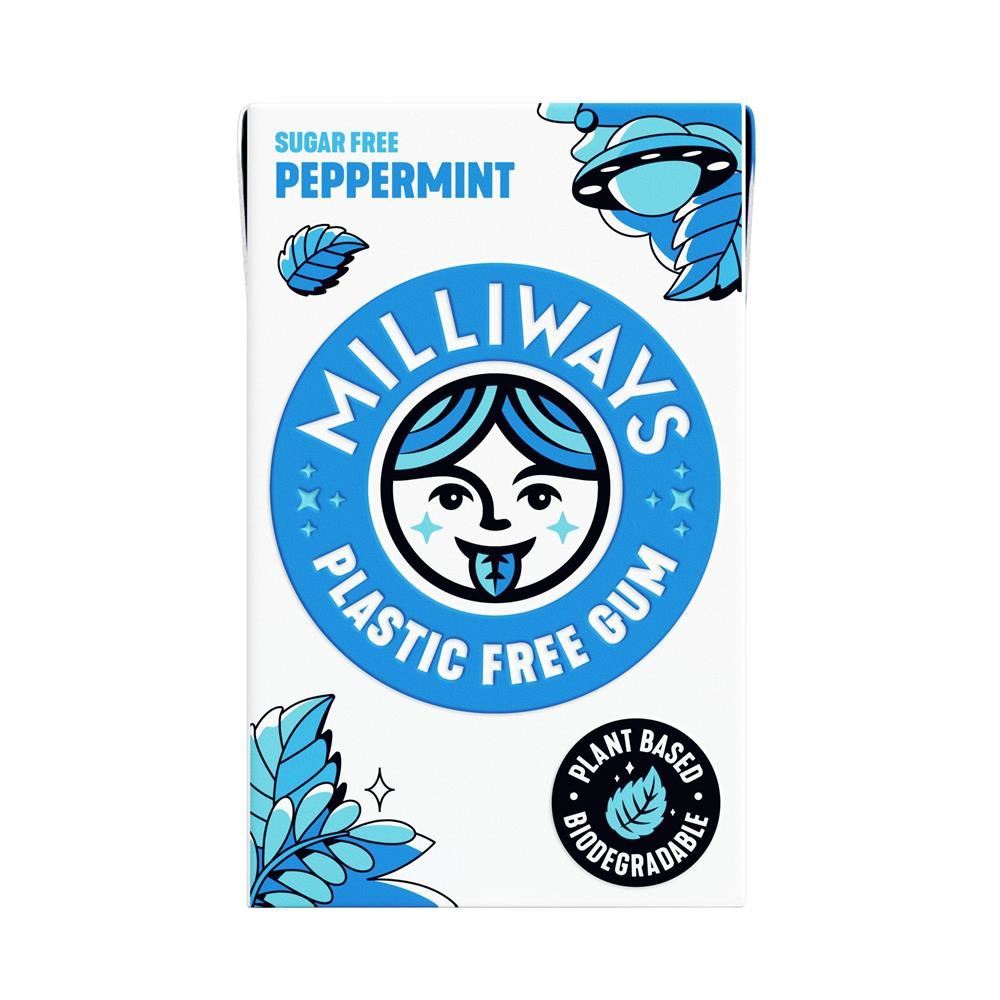 Milliways Food Milliways Peppermint Power Chewing Gum 19g - 12 Pack