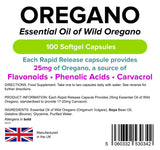 Lindens Oregano Oil 25mg - 100 Capsules - image 2
