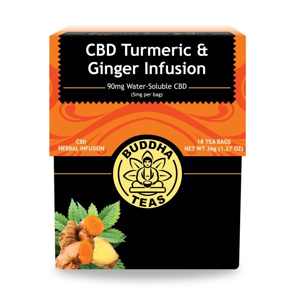 Buddha Teas Turmeric & Ginger Tea - with CBD 18 tea bags