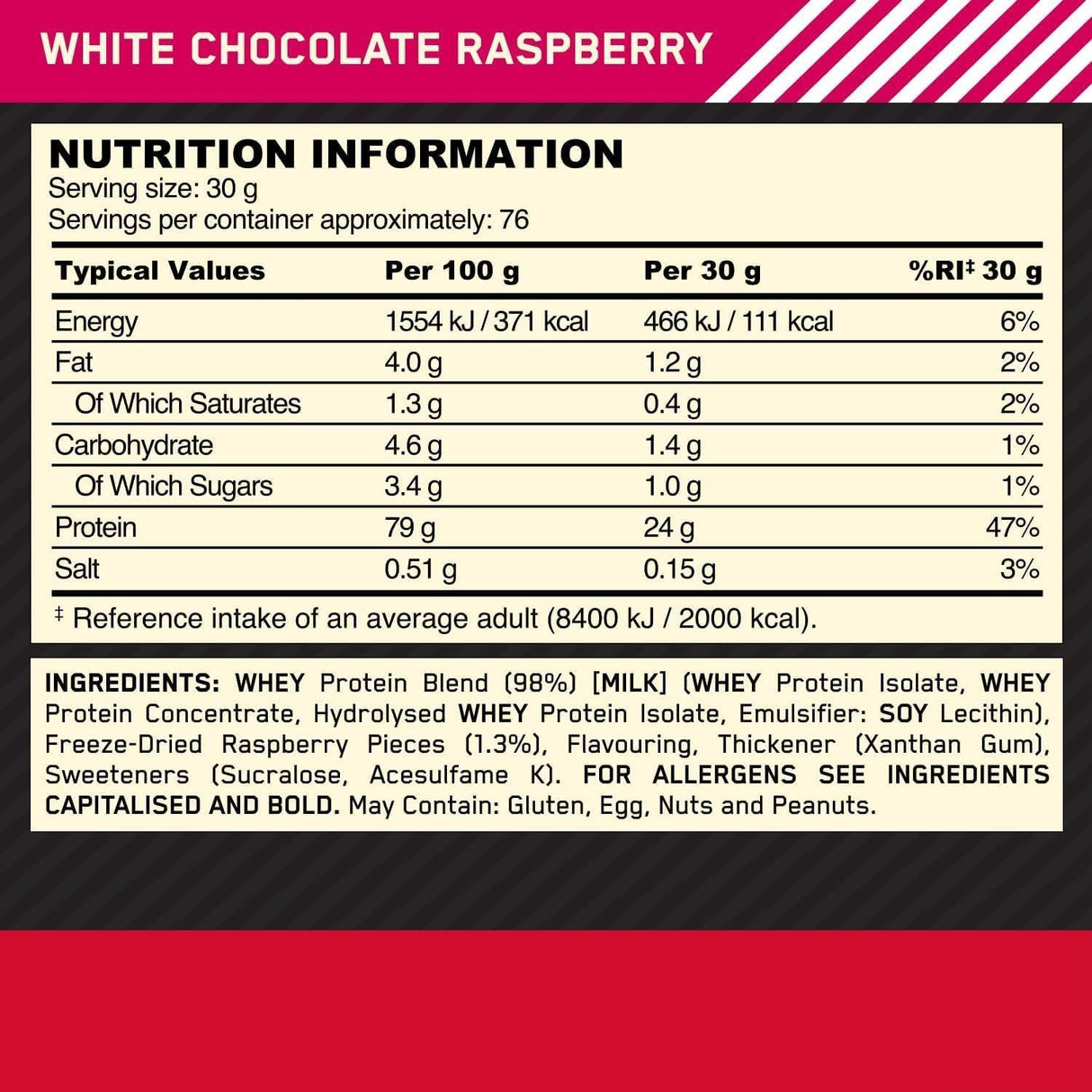 Optimum Nutrition Gold Standard 100% Whey Protein Powder - 900g/2.2kg/4.5kg