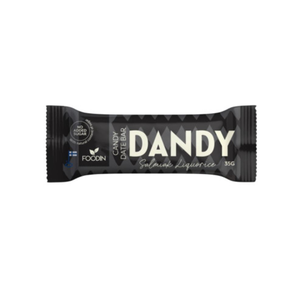Foodin Dandy Candy Date Bar Salmiak Liquorice 35g - 18 Pack
