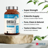 Vitabright Omega 3 2000mg Super Strength Fish Oil 300 Softgels