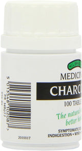 J.L Bragg's Medicinal Charcoal 100 Tablets - Pack of 2