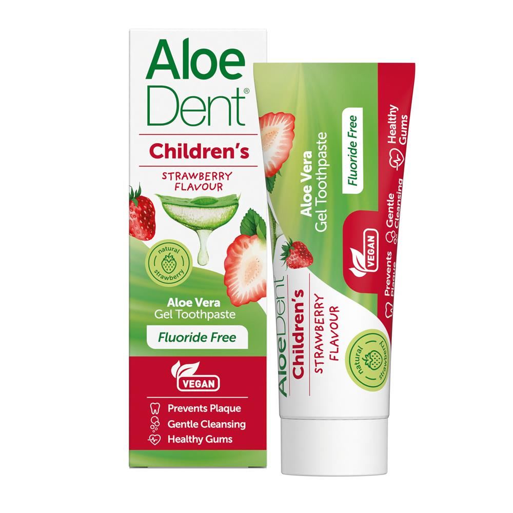 Aloe Dent Children's Aloe Vera Toothpaste Strawberry Flavour 50ml