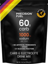 Precision Fuel Carb & Electrolytes Powder Drink Mix - 60g Carbs & 1000mg Sodium per Litre - 510g