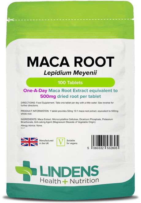 Lindens Maca 500mg - 100 Tablets