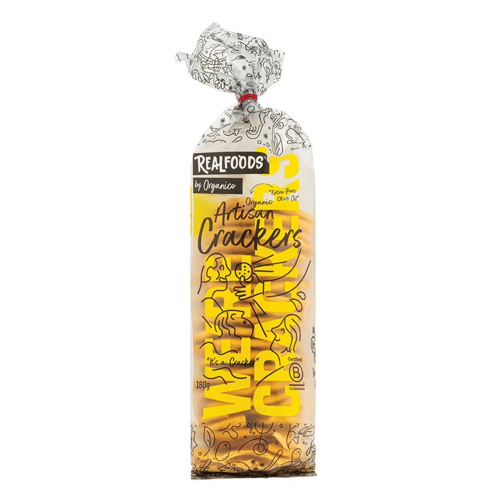 Realfoods by Organico Organic Baked Crackers with Extra Virgin Ol