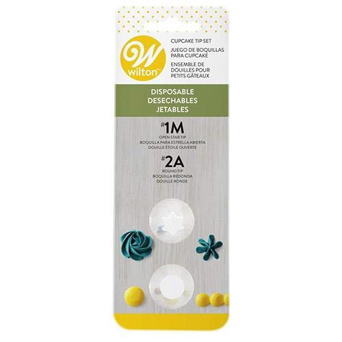 Wilton Decorating Plastic Kitchen Tools Tip #1M and #2A Disposable
