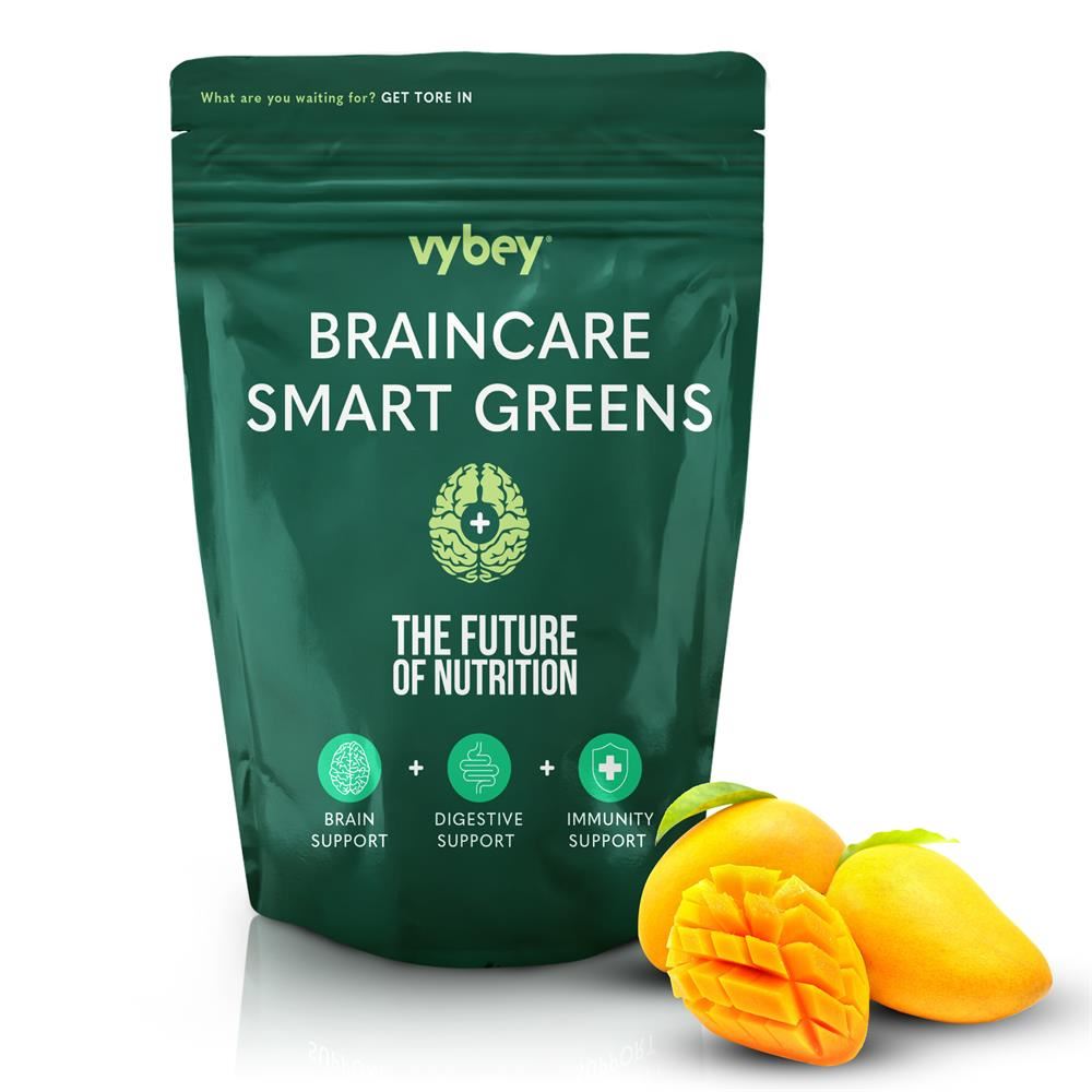 Vybey Braincare Smart Greens Mango Flavour 180g