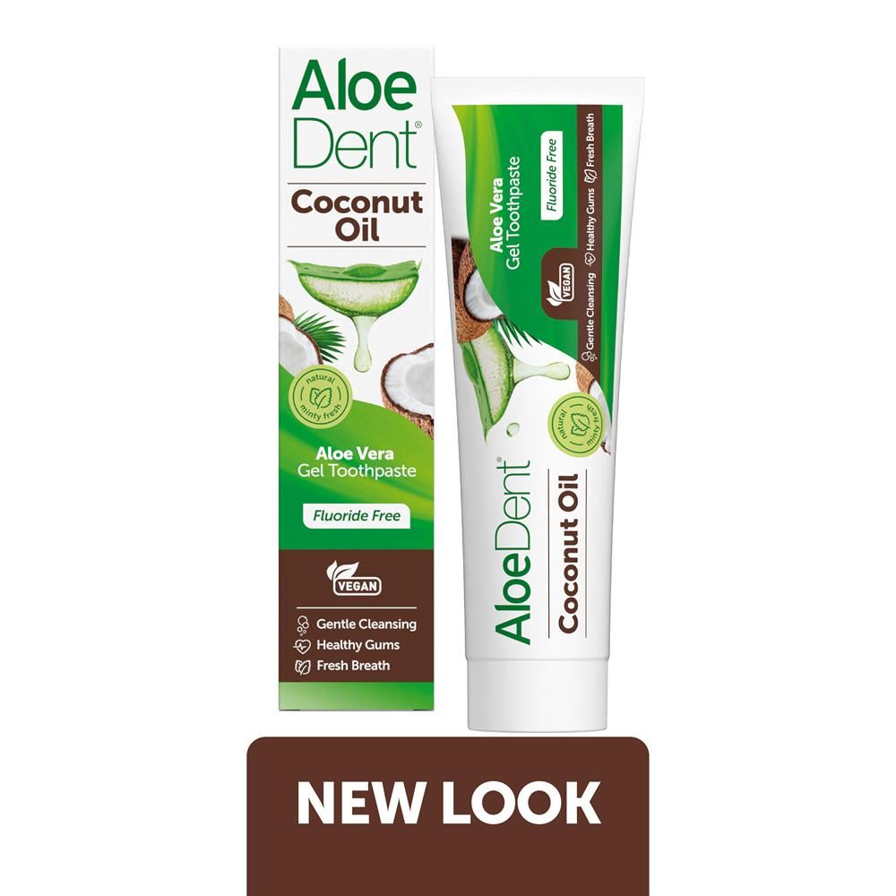 Aloe Dent Coconut Oil Aloe Vera Gel Toothpaste Fluoride Free 100ml