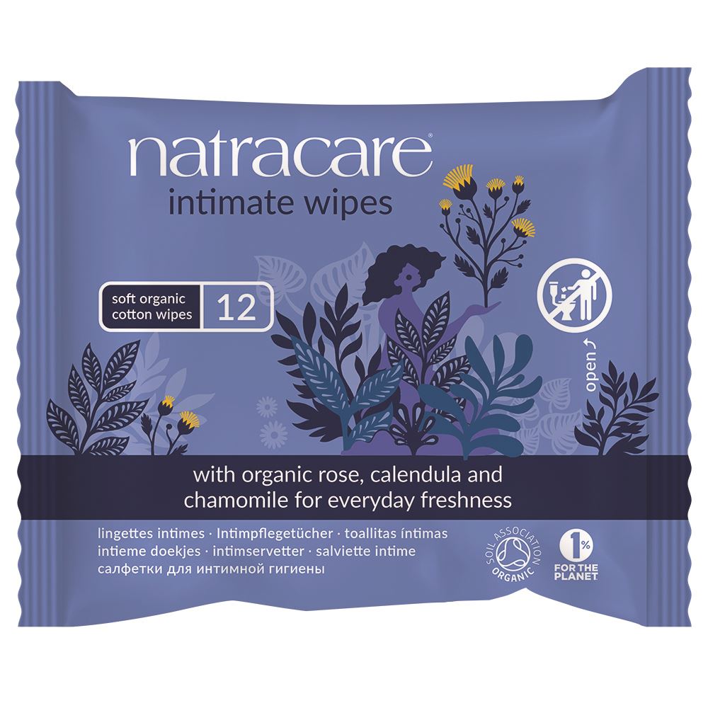 Natracare Organic Cotton Intimate Wipes x 12