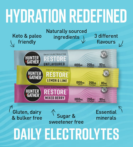 Hunter & Gather Restore Multipack Electrolyte 30 Sachets 148g