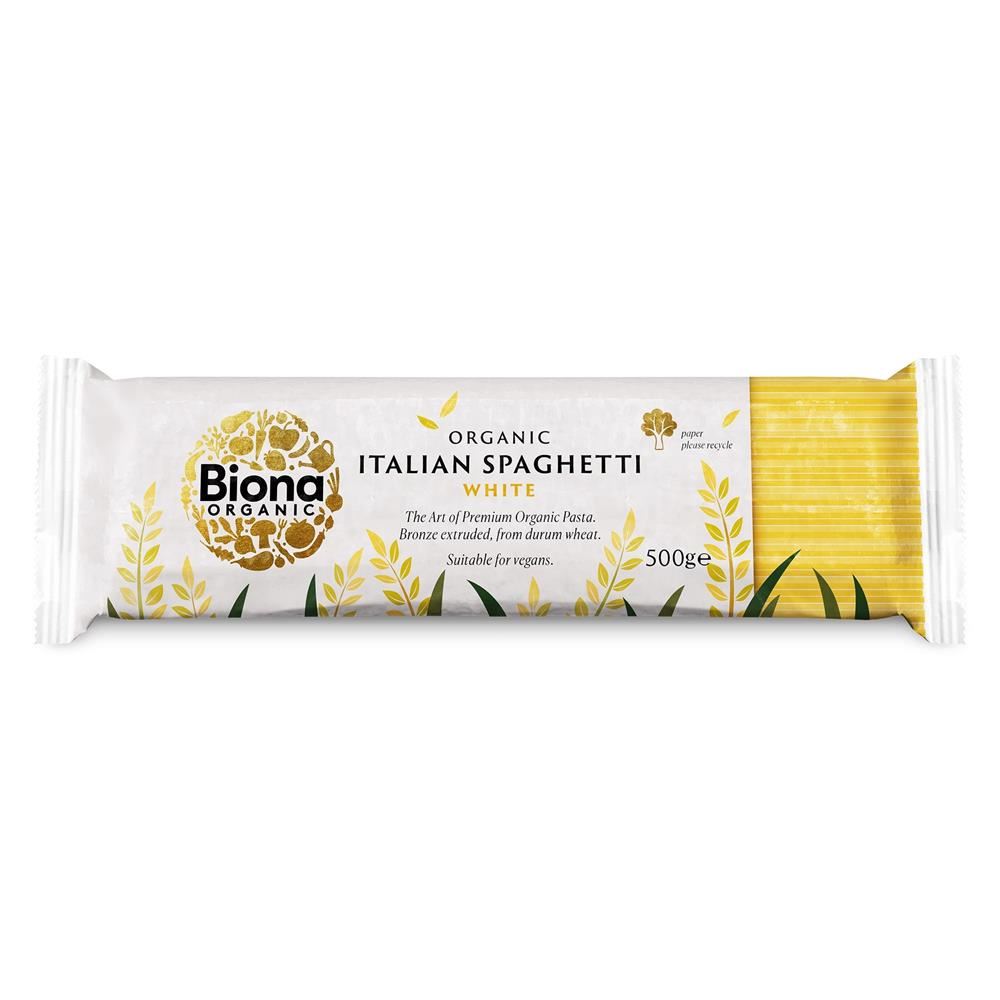 Biona Organic Italian White Spaghetti Pasta 500g