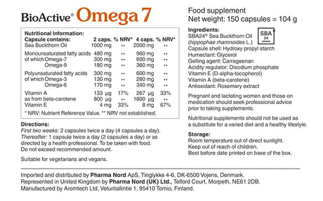 Pharma Nord Bio-Active Omega 7 - 150 Capsules