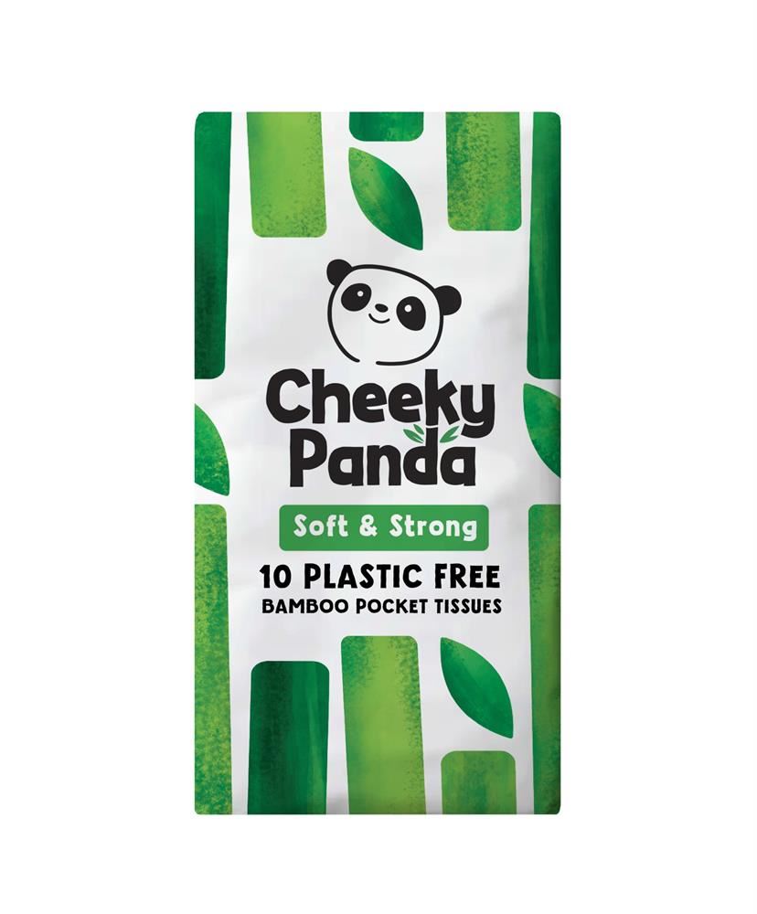 Cheeky Panda 8 packs of 100% bamboo pocket tissue 10 tissues per pack