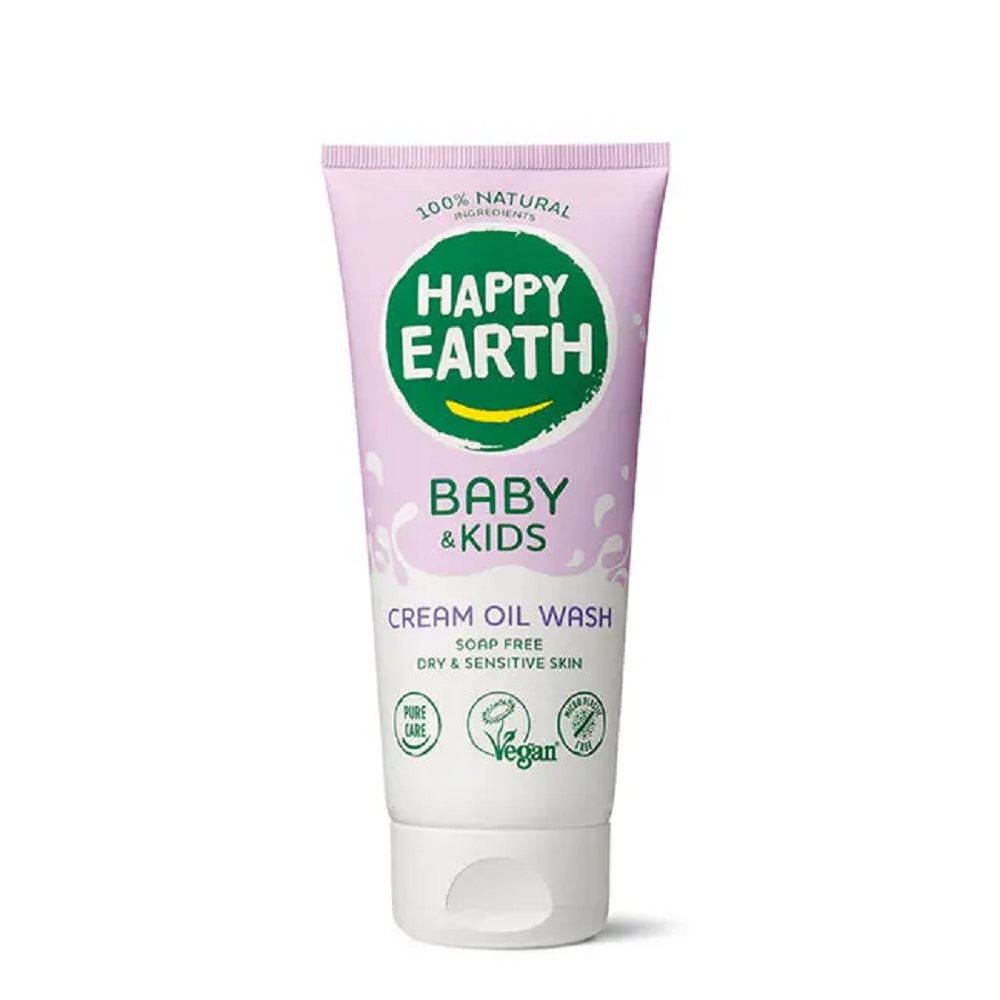 Happy Earth Cream Oil Wash Gel for Baby & Kids 200ml - 6 Pack