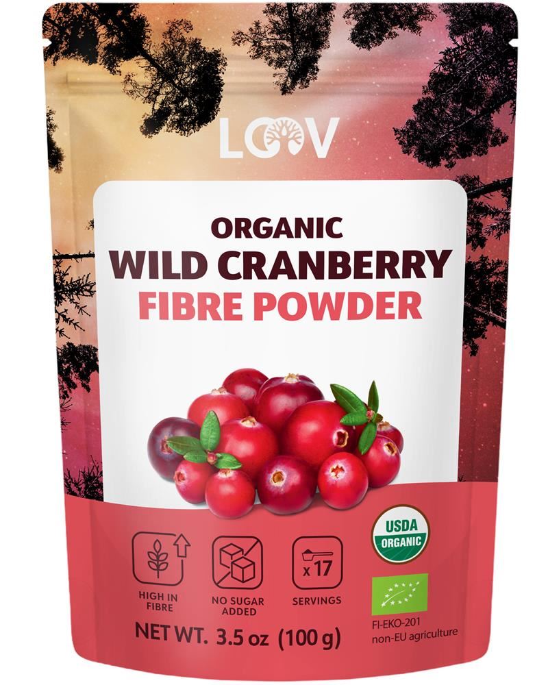 LOOV Organic Wild Cranberry High Fibre 100g