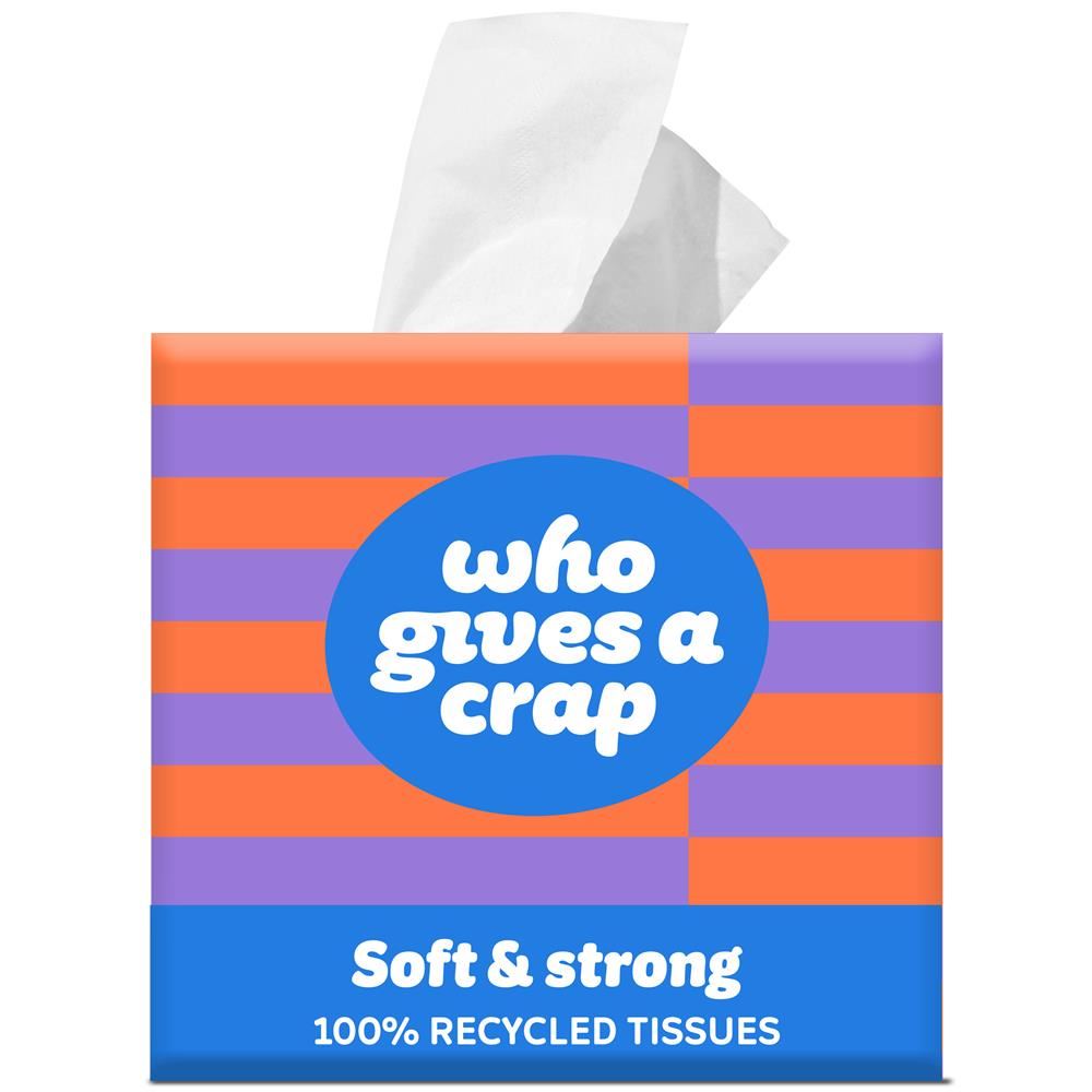 Who Gives A Crap 100% Recycled Facial Tissues - 66 Sheets