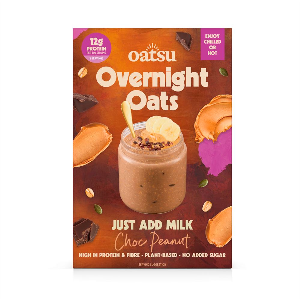Oatsu Choc Peanut Just Add Milk Overnight Oats 300g