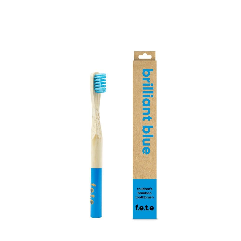 From Earth to Earth Bamboo Tooth Brush Brilliant Blue Blue Child 1 Unit