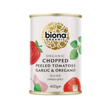 Biona Organic Chopped Tomatoes with Garlic and Oregano 400g