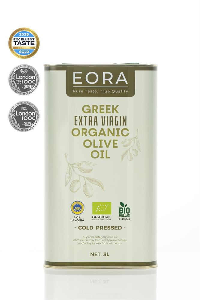 EORA Greek Extra Virgin Olive Oil PGI Lakonia 3 Litre