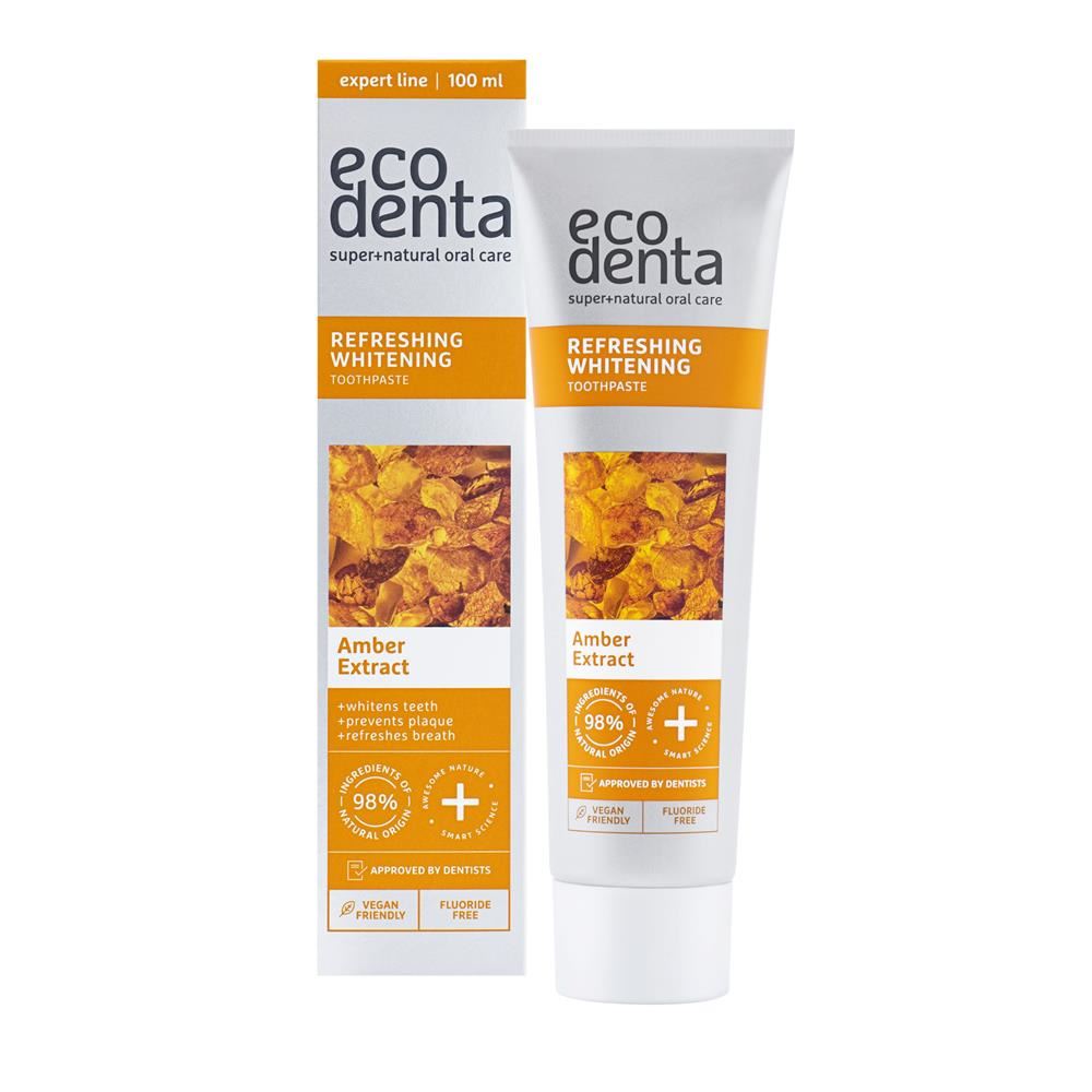 Ecodenta refreshing whitening toothpaste with amber extract 100ml