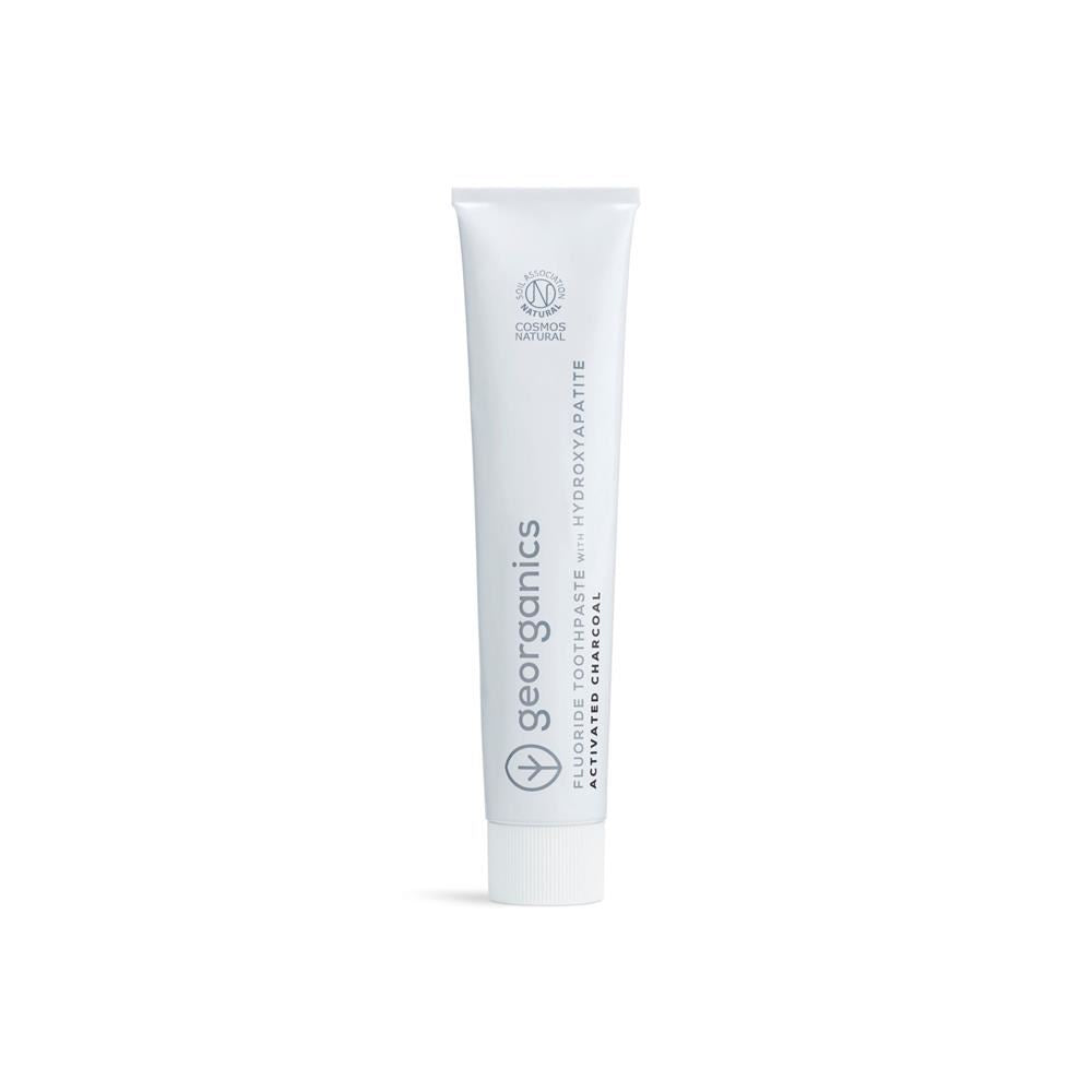Georganics Toothpaste with Hydroxyapatite - Charcoal - with Fluoride 75ml
