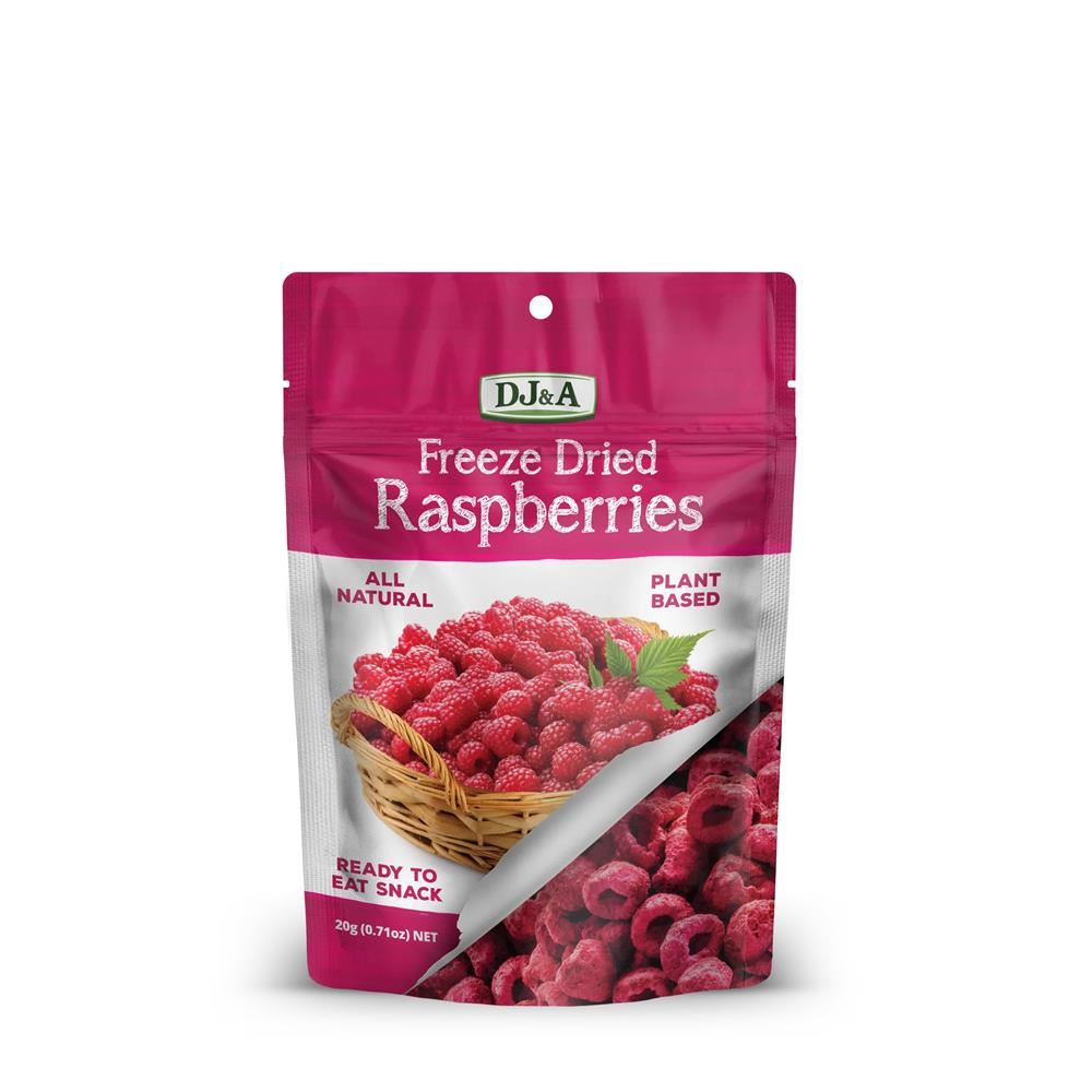 DJ & A DJ&A Freeze Dried Raspberries 20g - 2 Pack