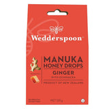 Wedderspoon Manuka Honey Drops Ginger & Echinacea 120g