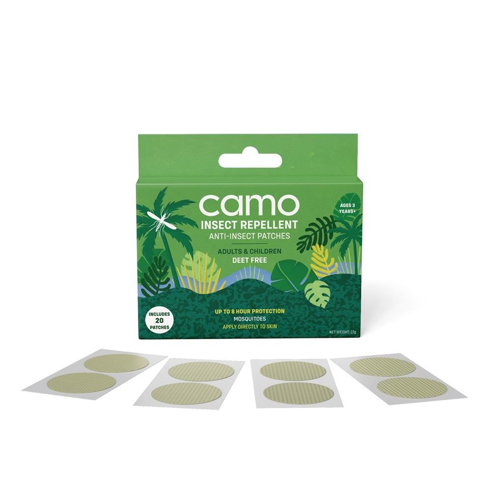 CAMO Anti Insect Patches Mosquito Midges & Biting Insects 20 Sachets
