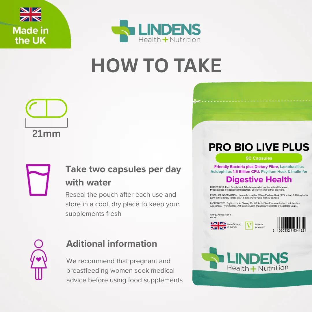 Lindens Pro Bio Live Plus - 90 Capsules - image 4