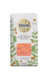 Biona Organic Red Split Lentils 500g