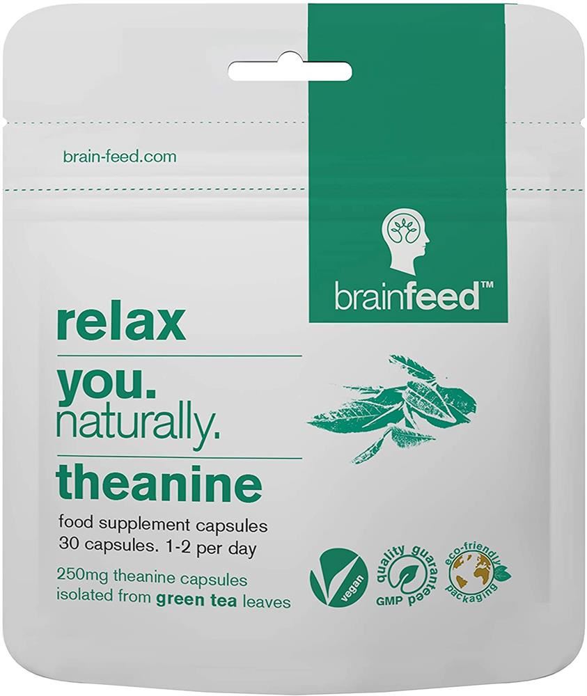 Brain Feed Relax - Natural Theanine 250mg Caps x30 Capsules
