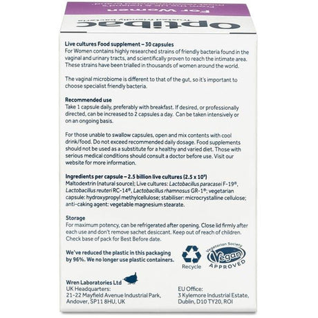 Optibac Probiotics Women's Wellbeing 30 capsules