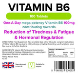 Lindens Vitamin B6 100mg - 100 Tablets - image 2