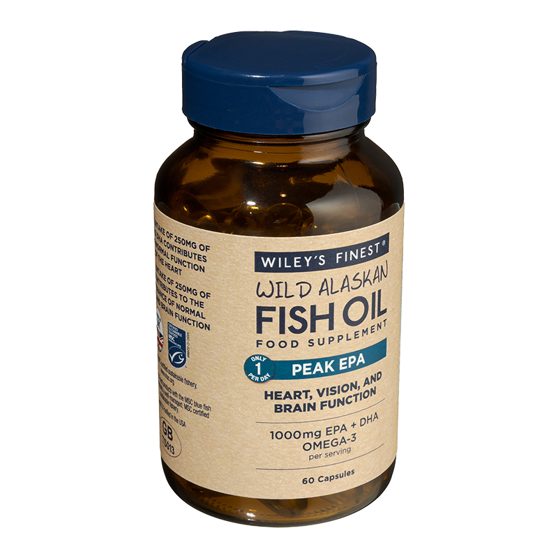 Wiley's Finest Peak EPA 1000mg Omega 3 Fish Oil 60 Capsules