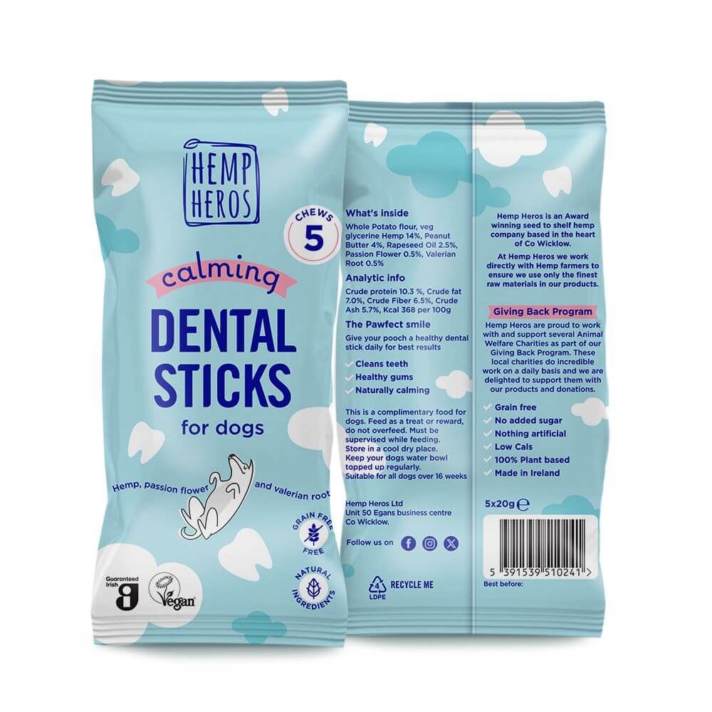 Hemp Heros Calming dental sticks 100g 5 sticks