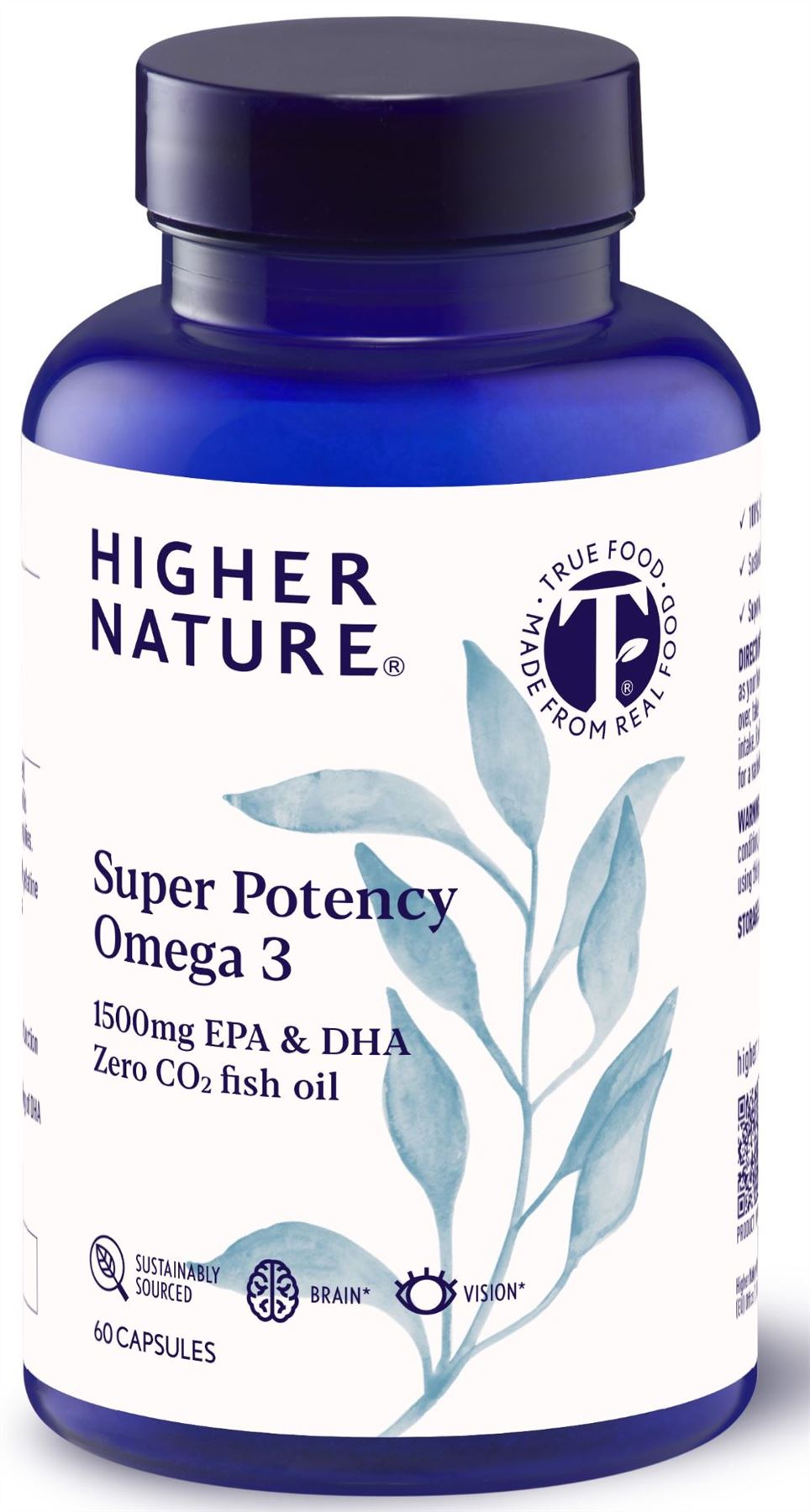 Higher Nature Pure omega 3 fish oil 60 capsules