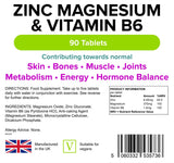 Lindens Zinc, Magnesium & Vitamin B6 - 90 Tablets - image 2
