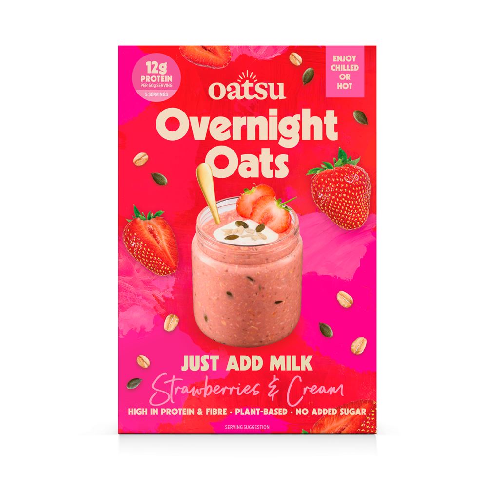 Oatsu Strawberries & Cream Just Add Milk Overnight Oats 300g